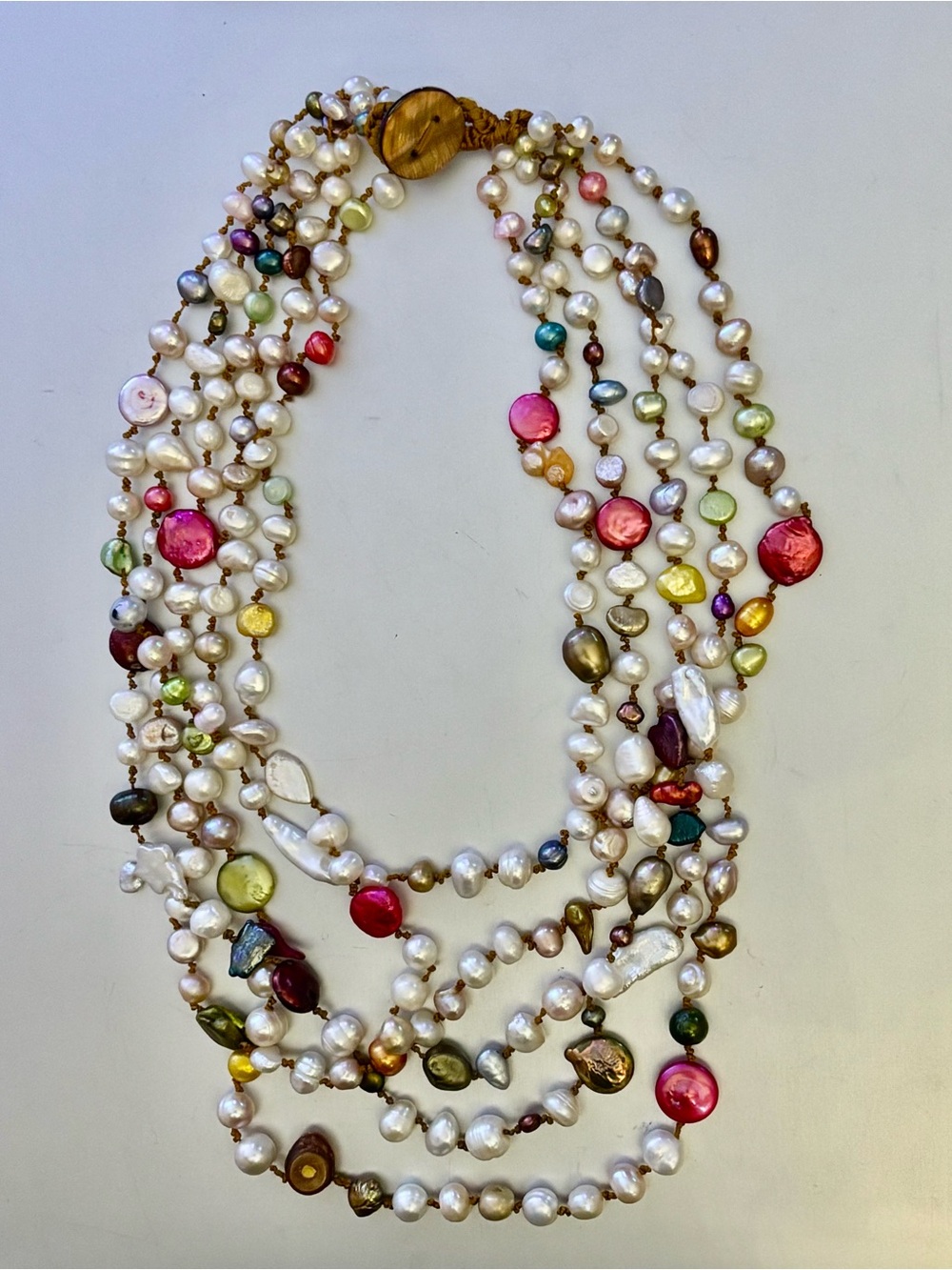 Multi-Strand Freshwater Pearl & Baroque Necklace